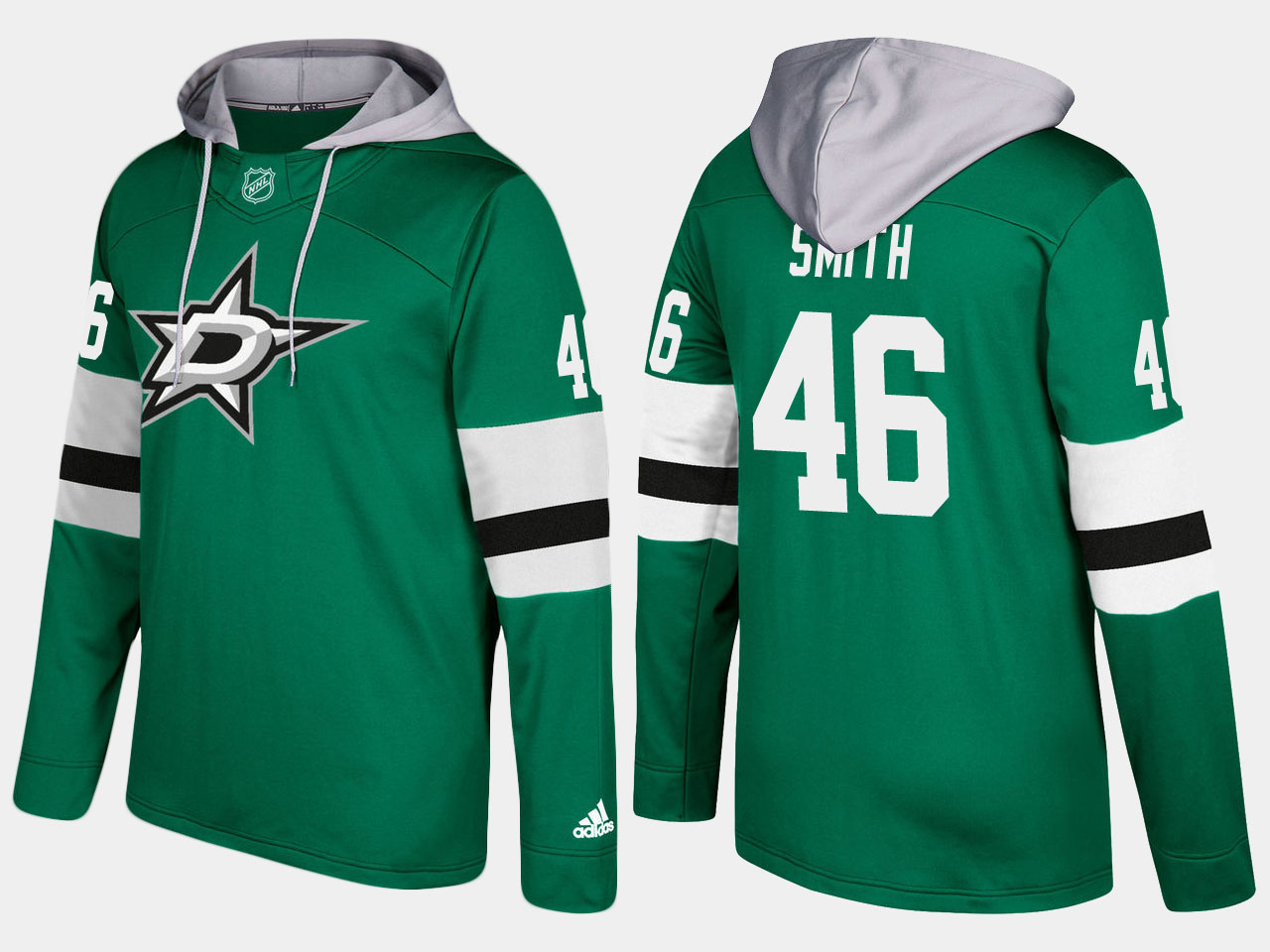 Men NHL dallas stars 46 gemel smith green hoodie